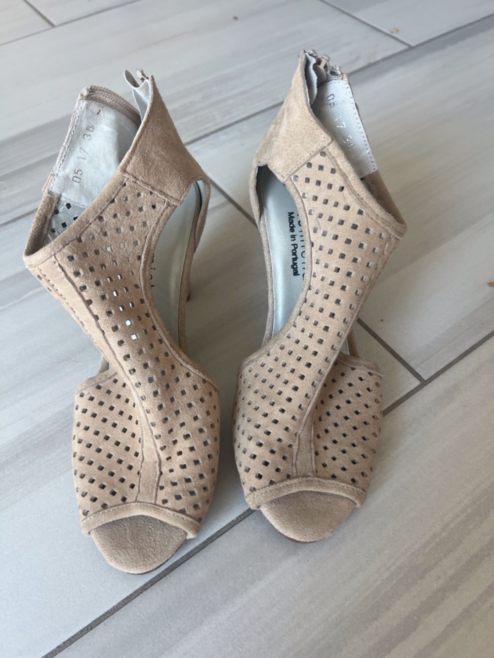 Eric Michael Brown Leather Wedge Sandals with Hook-and-Loop Strap